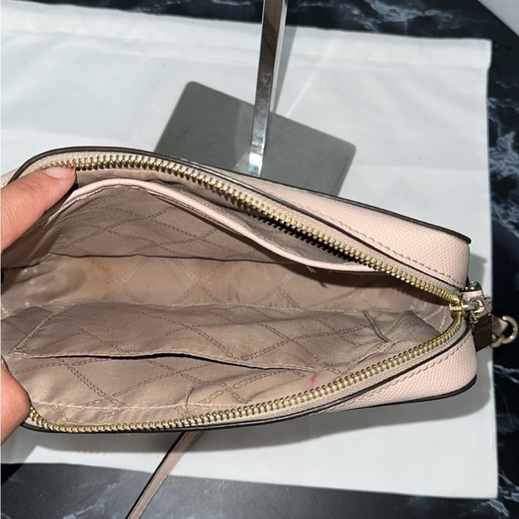 Michael Kors Handbag Jet Set Powder Pink Leather Crossbody Bag AUTHENTIC - Picture 9 of 9